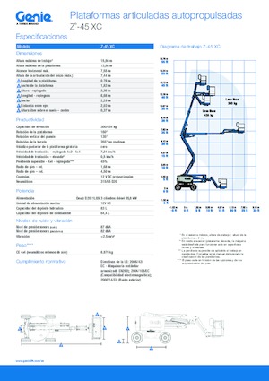 Gelenkarbeitsbühnen auf Rädern Genie Z™-45 XC