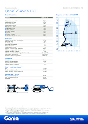 Gelenkarbeitsbühnen auf Rädern Genie Z-45/25J RT