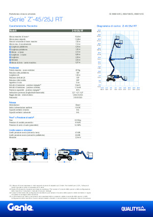 Gelenkarbeitsbühnen auf Rädern Genie Z-45/25J RT