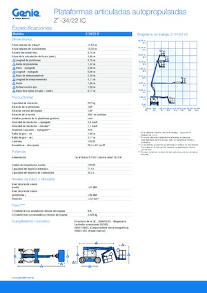 Gelenkarbeitsbühnen auf Rädern Genie Z-34/22 IC