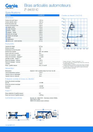 Gelenkarbeitsbühnen auf Rädern Genie Z-34/22 IC