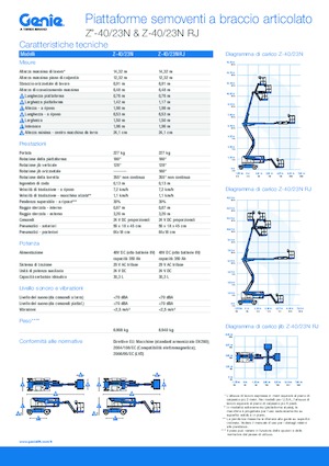 Gelenkarbeitsbühnen auf Rädern Genie Z-40/23N