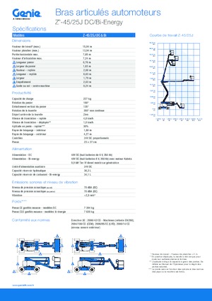 Gelenkarbeitsbühnen auf Rädern Genie Z-45/25J DC