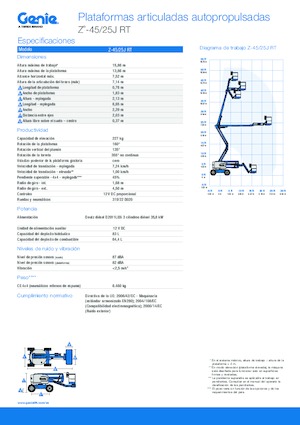 Gelenkarbeitsbühnen auf Rädern Genie Z-45/25J RT
