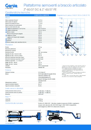 Gelenkarbeitsbühnen auf Rädern Genie Z-60 DC