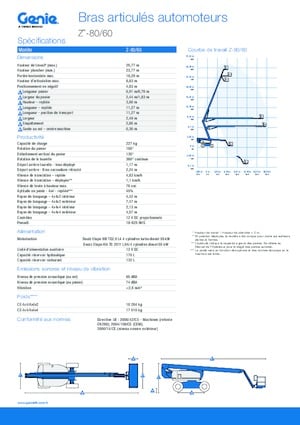 Gelenkarbeitsbühnen auf Rädern Genie Z-80/60
