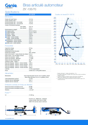 Gelenkarbeitsbühnen auf Rädern Genie ZX-135/70