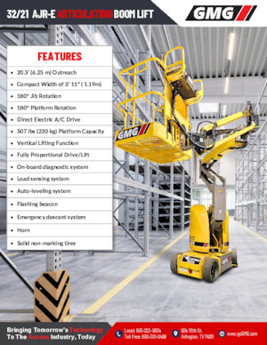 Gelenkarbeitsbühnen auf Rädern GMG 32/21 ARJ-E 