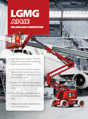 Gelenkarbeitsbühnen auf Rädern LGMG  A14JE