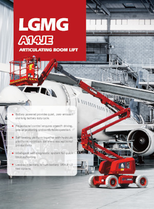 Gelenkarbeitsbühnen auf Rädern LGMG  A14JE