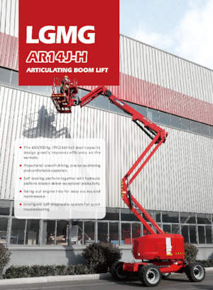 Gelenkarbeitsbühnen auf Rädern LGMG  AR14J-H