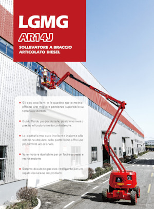 Gelenkarbeitsbühnen auf Rädern LGMG  AR14J