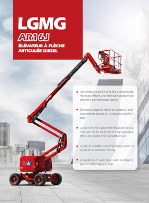 Gelenkarbeitsbühnen auf Rädern LGMG  AR16J