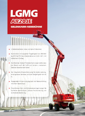 Gelenkarbeitsbühnen auf Rädern LGMG  AR20JE