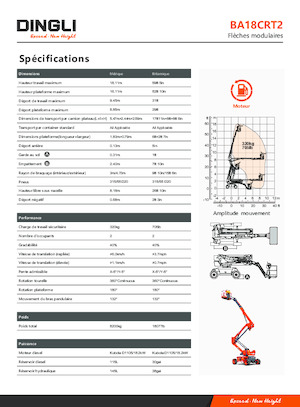 Gelenkarbeitsbühnen auf Rädern Dingli BA18CRT2