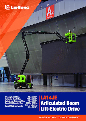 Gelenkarbeitsbühnen auf Rädern Liugong LA14JE