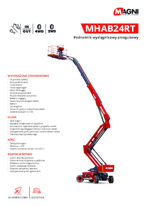 Gelenkarbeitsbühnen auf Rädern MAGNI MHAB24RT