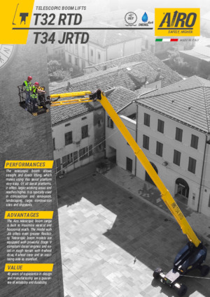 Teleskoparbeitsbühnen auf Rädern AIRO T32 RTD