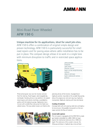 Straßenfertiger auf Rädern Ammann AFW 150 G