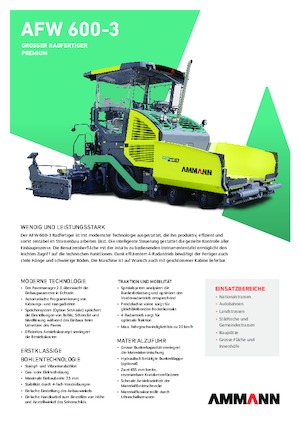 Straßenfertiger auf Rädern Ammann AFW 600-3