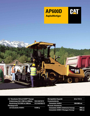 Straßenfertiger auf Rädern Caterpillar AP600D