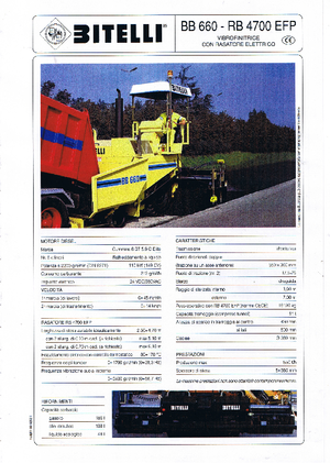Straßenfertiger auf Rädern Bitelli BB 660 E-RB 4700 EFP