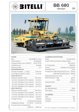 Straßenfertiger auf Rädern Bitelli BB 680 RB 5700 VB