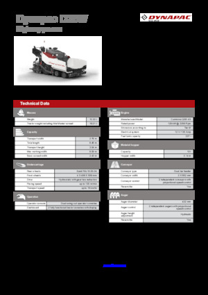 Straßenfertiger auf Rädern Dynapac D25W