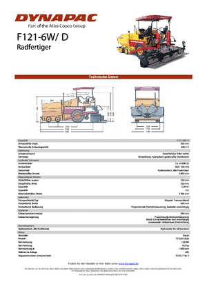 Straßenfertiger auf Rädern Dynapac F 121-6 W/D