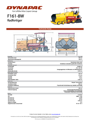 Straßenfertiger auf Rädern Dynapac F 161-8 W