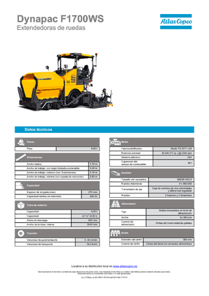 Straßenfertiger auf Rädern Dynapac F 1700 WS