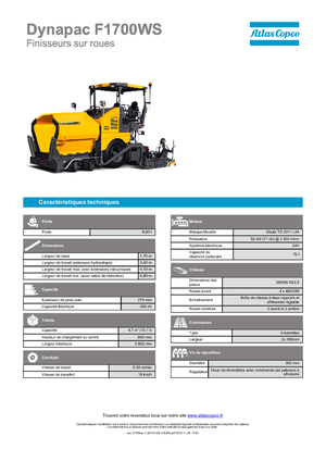 Straßenfertiger auf Rädern Dynapac F 1700 WS