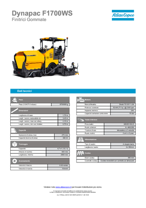 Straßenfertiger auf Rädern Dynapac F 1700 WS