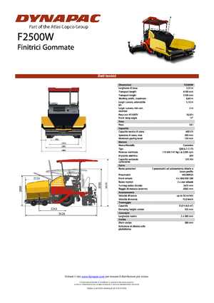 Straßenfertiger auf Rädern Dynapac F 2500 W