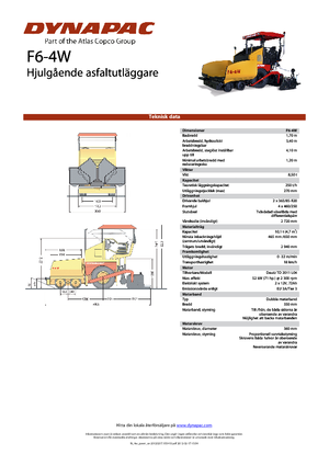 Straßenfertiger auf Rädern Dynapac F 6-4 W