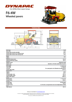 Straßenfertiger auf Rädern Dynapac F 6-4 W