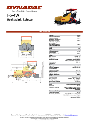 Straßenfertiger auf Rädern Dynapac F 6-4 W