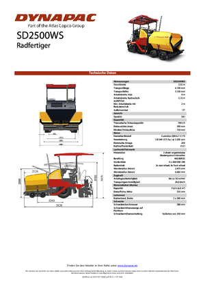 Straßenfertiger auf Rädern Dynapac SD 2500 WS