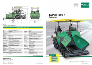 Straßenfertiger auf Rädern Vögele Super 1603-1
