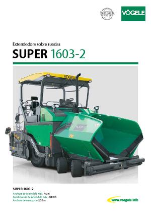 Straßenfertiger auf Rädern Vögele Super 1603-2