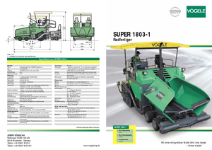 Straßenfertiger auf Rädern Vögele Super 1803-1