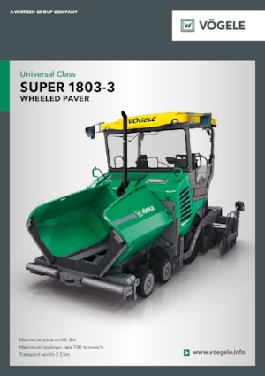 Straßenfertiger auf Rädern Vögele Super 1803-3
