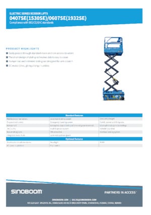 Scherenbühnen auf Rädern Sinoboom 0607SE