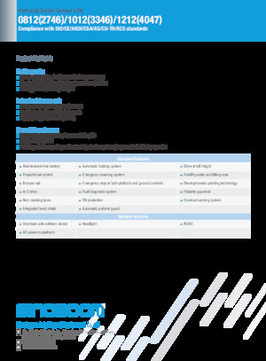 Scherenbühnen auf Rädern Sinoboom 0812 