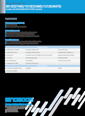 Scherenbühnen auf Rädern Sinoboom 1212E 