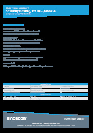Scherenbühnen auf Rädern Sinoboom 1018RH 