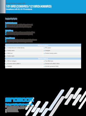 Scherenbühnen auf Rädern Sinoboom 1018RD