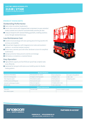 Scherenbühnen auf Rädern Sinoboom 2132E