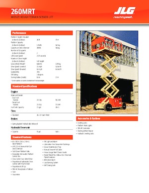 Scherenbühnen auf Rädern JLG 260MRT