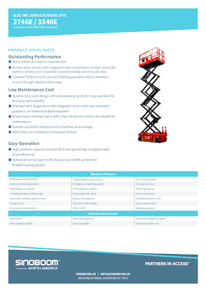 Scherenbühnen auf Rädern Sinoboom 3346E